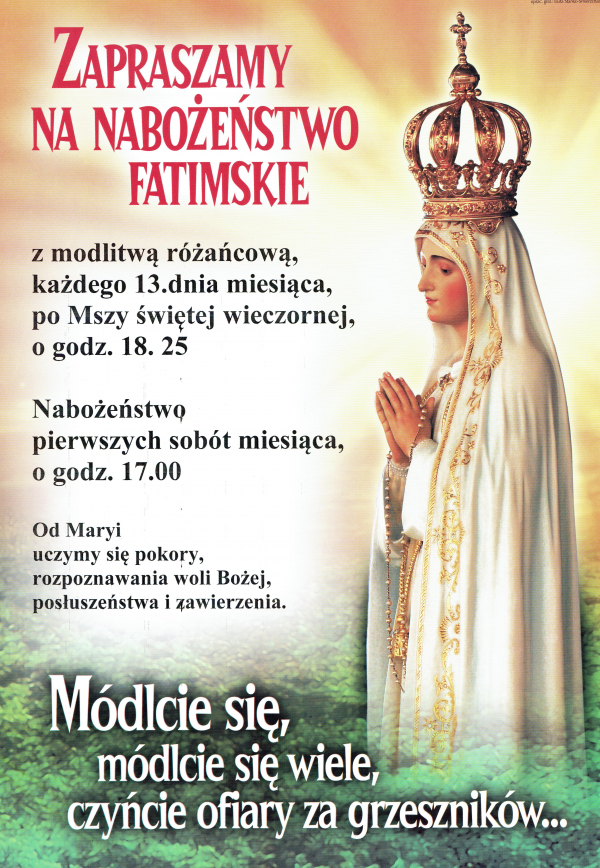 Misja  Fatimy nie została zakończona.